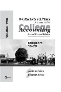 Working Papers for Peters College Accounting Chapters 16-29