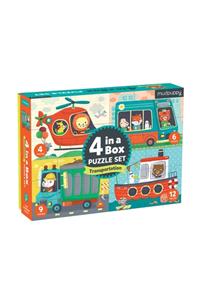 Transportation 4-In-A-Box Puzzle Set