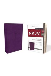 NKJV, Thinline Reference Bible, Imitation Leather, Purple, Red Letter Edition, Comfort Print