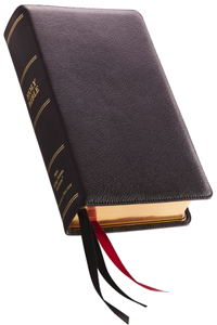 NKJV, Single-Column Reference Bible, Premium Leather, Black, Sterling Edition, Comfort Print