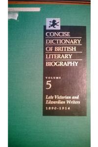 Concise Dictionary of British Literary Biography