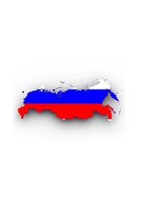 Flag of Russia Overlaid on the Russian Map Journal