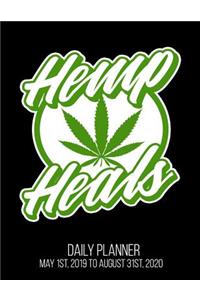 Hemp Heals Daily Planner May 1st, 2019 to August 31st, 2020