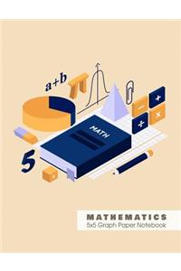 MATHEMATICS 5x5 Graph Paper Notebook