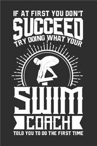If At First You Don't Succeed Try Doing What Your Swim Coach Told You To Do The First Time