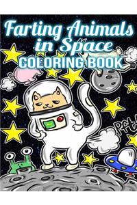 Farting Animals In Space Coloring Book