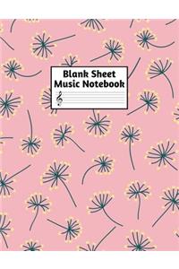 Blank Sheet Music Notebook