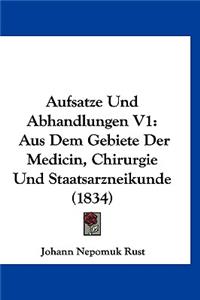 Aufsatze Und Abhandlungen V1
