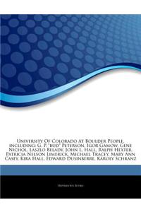 Articles on University of Colorado at Boulder People, Including