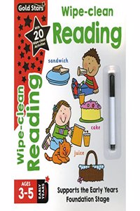 Gold Stars Wipe-Clean Reading Ages 3-5 Early Years