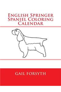 English Springer Spaniel Coloring Calendar
