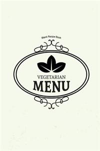 Blank Recipe Book: Vegetarian Menu