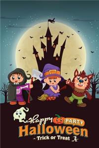 Happy Halloween 4 Grid Notebook