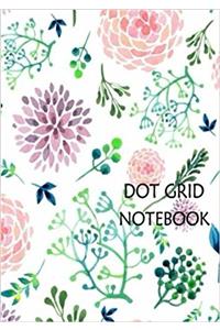 Dot Grid Notebook Floral: 110 Dot Grid Pages