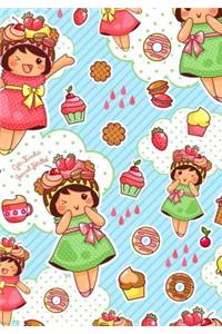 Kawaii Journal or Notebook with Cute Pattern