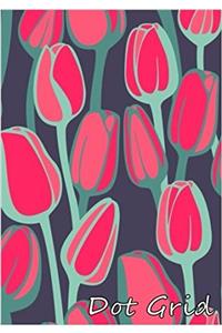 Flower Design Dot Grid Notebook: Dot Grid Pages: 5