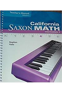 Saxon Math Intermediate 4 California