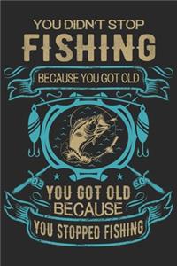 You didn't stop fishing because you got old you got old because you stopped fishing