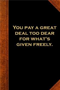 2020 Daily Planner Shakespeare Quote Pay Given Freely 388 Pages