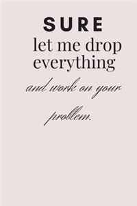 sure let me drop everything and work on your problem