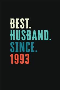 Best. Husband. Since. 1993: Daily journal 100 page 6 x 9 Retro 26th Wedding Anniversary notebook for him to jot down ideas and notes