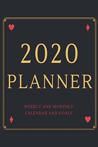 2020 Planner Weekly and Monthly Calendar and Goals