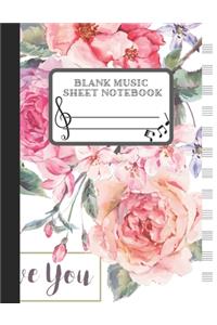 Blank Music Sheet Notebook