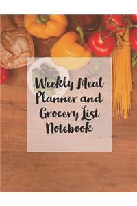 Weekly Meal Planner and Grocery List Notebook