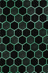 Bullet Journal Notebook Polka Dots and Hexagons Pattern 8