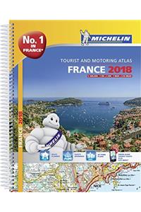 France 2018 - Tourist & Motoring atlas A4-Spiral