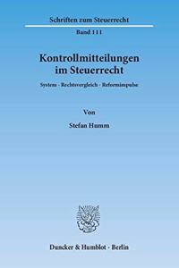 Kontrollmitteilungen Im Steuerrecht