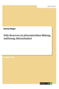 Stille Reserven im Jahresabschluss Bildung, Auflösung, Erkennbarkeit