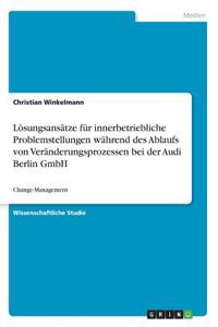 Lösungsansätze für innerbetriebliche Problemstellungen während des Ablaufs von Veränderungsprozessen bei der Audi Berlin GmbH