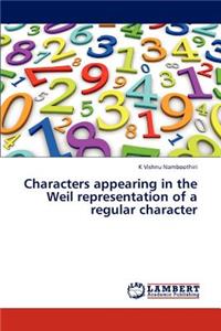 Characters appearing in the Weil representation of a regular character