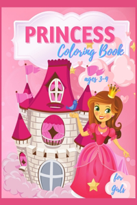 Princess Coloring Book For Girls Ages 3-9