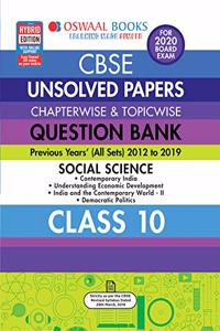 Oswaal CBSE Unsolved Papers Chapterwise & Topicwise Class 10 Social Science Book (For March 2020 Exam)