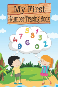 My First Number tracing book: Math Beginner Preschool ( learn, tracing, colors animals .. ), Number tracing book for preschoolers and kids ages 2-4 . learn and Tracing numbers 0 