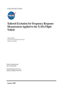 Tailored Excitation for Frequency Response Measurement Applied to the X-43A Flight Vehicle