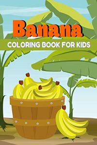 Banana coloring book for kids