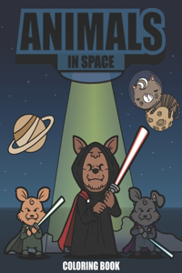 Animals In Space Coloring Book