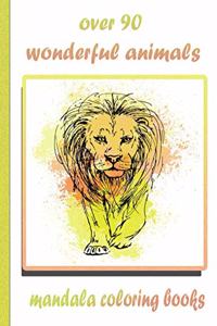 over 90 wonderful animals mandala coloring books