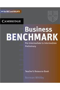 Business Benchmark Pre-Intermediate to Intermediate Teacher's Resource Book