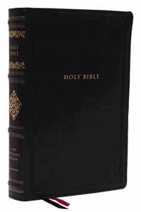 NKJV, Wide-Margin Reference Bible, Sovereign Collection, Leathersoft, Black, Red Letter, Comfort Print