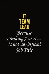 IT team lead Because Freaking Awesome Is Not An Official Job Title