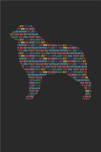 Australian Shepherd Journal - Australian Shepherd Notebook 'Word Cloud' - Gift for Australian Shepherd Lovers
