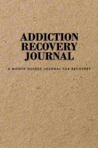 Addiction Recovery Journal: 180 Daily Entries to Log Your Feelings, Goals, and Gratefulness + Page for a Journal Entry After Each Day, Workbook Great for Gambling Addiction, Sh