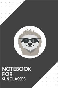 Notebook for sunglasses