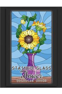 Stained Glass Flower Coloring Books