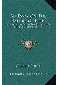 An Essay On The Nature Of Lyric