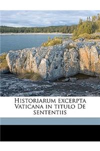 Historiarum Excerpta Vaticana in Titulo de Sententiis